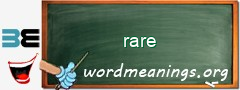 WordMeaning blackboard for rare